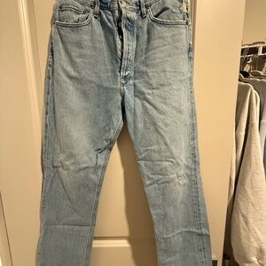 Agolde Women's Light Blue Straight Jeans